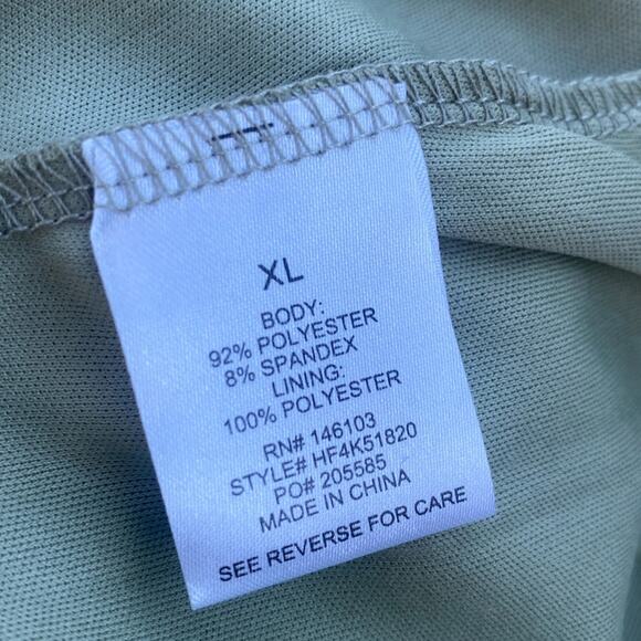 Hippie Rose' Sage floral Ruched Mesh Mini Dress - Picture 10 of 10